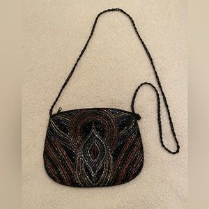 Vintage style beaded cross body